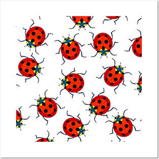 Ladybug pattern Posters and Art